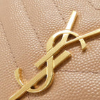 Saint Laurent Zip Coin Wallet Beige 668288 BOW01