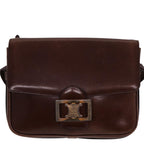 CELINE Shoulder Bag Leather Brown  78512