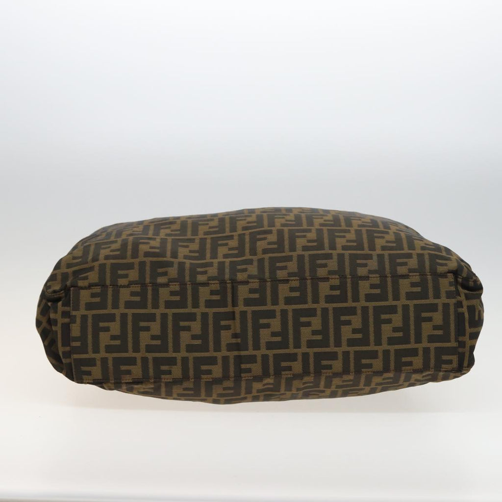 FENDI Zucca Canvas Shoulder Bag Brown Black78535