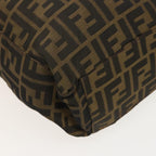 FENDI Zucca Canvas Shoulder Bag Brown Black78535