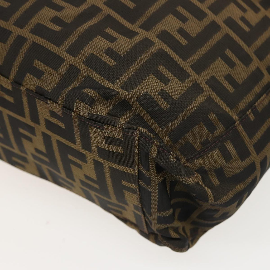 FENDI Zucca Canvas Shoulder Bag Brown Black78535
