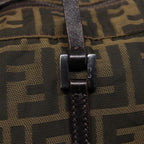 FENDI Zucca Canvas Shoulder Bag Brown Black78535
