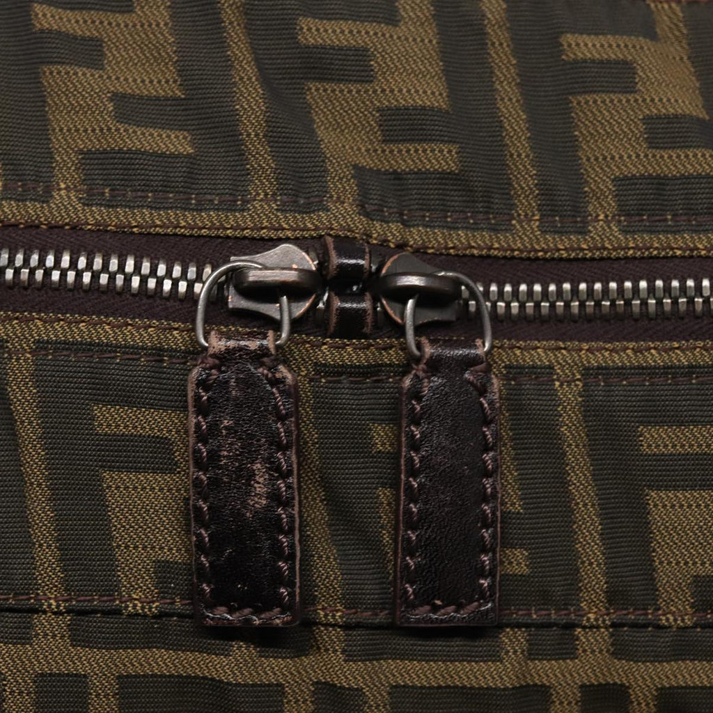 FENDI Zucca Canvas Shoulder Bag Brown Black78535
