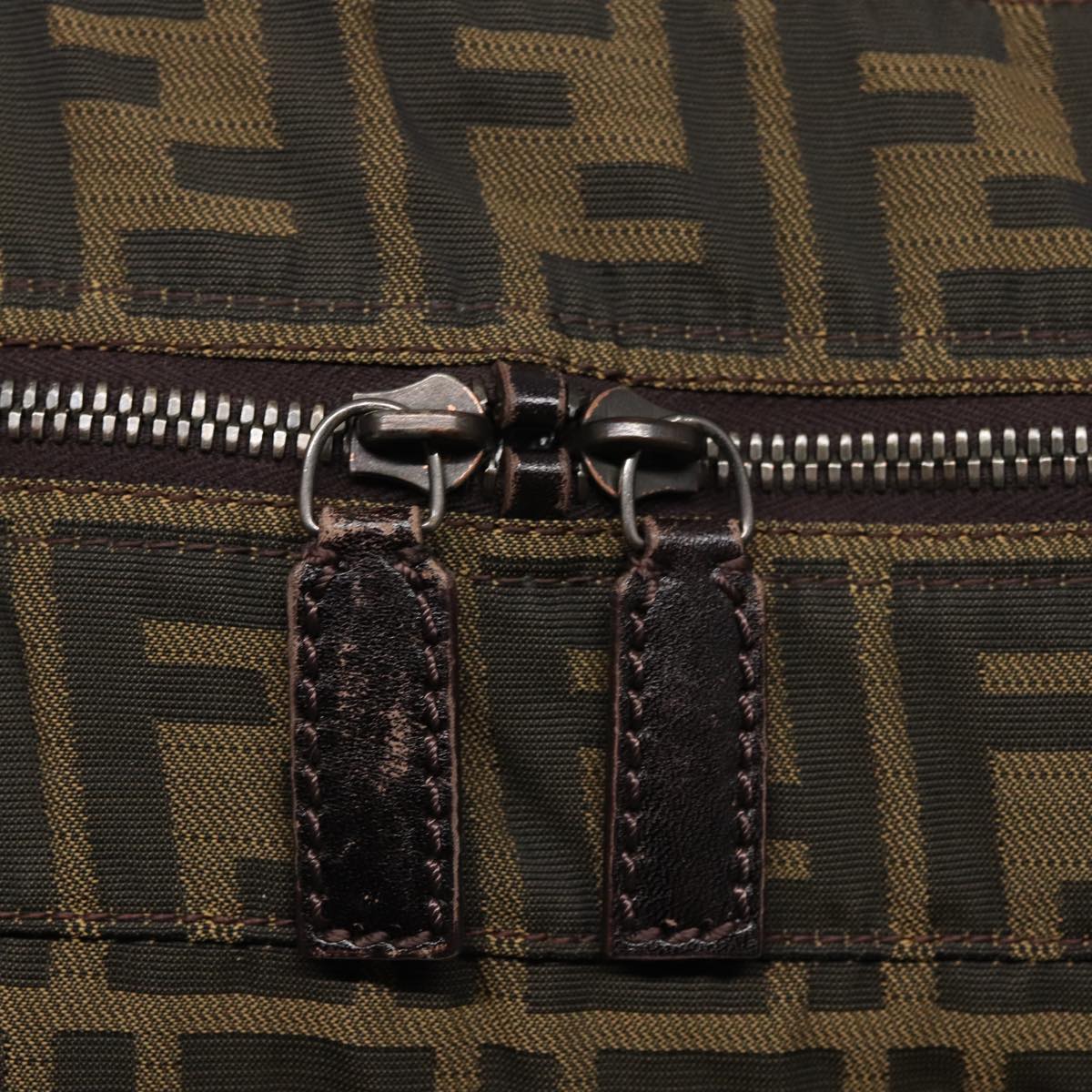 FENDI Zucca Canvas Shoulder Bag Brown Black78535