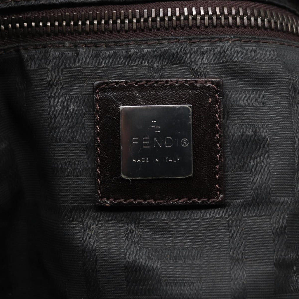 FENDI Zucca Canvas Shoulder Bag Brown Black78535