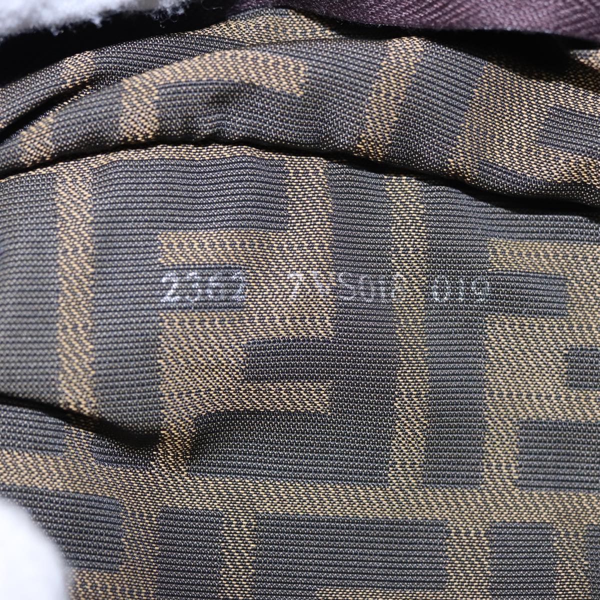FENDI Zucca Canvas Shoulder Bag Brown Black78535