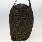 FENDI Zucca Canvas Shoulder Bag Brown Black78535