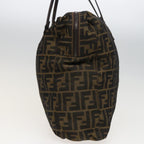FENDI Zucca Canvas Shoulder Bag Brown Black78535