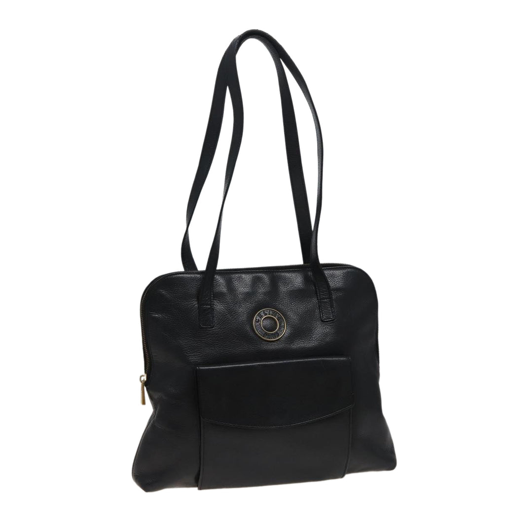 CELINE Shoulder Bag Leather Black  78547