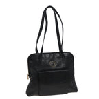 CELINE Shoulder Bag Leather Black  78547