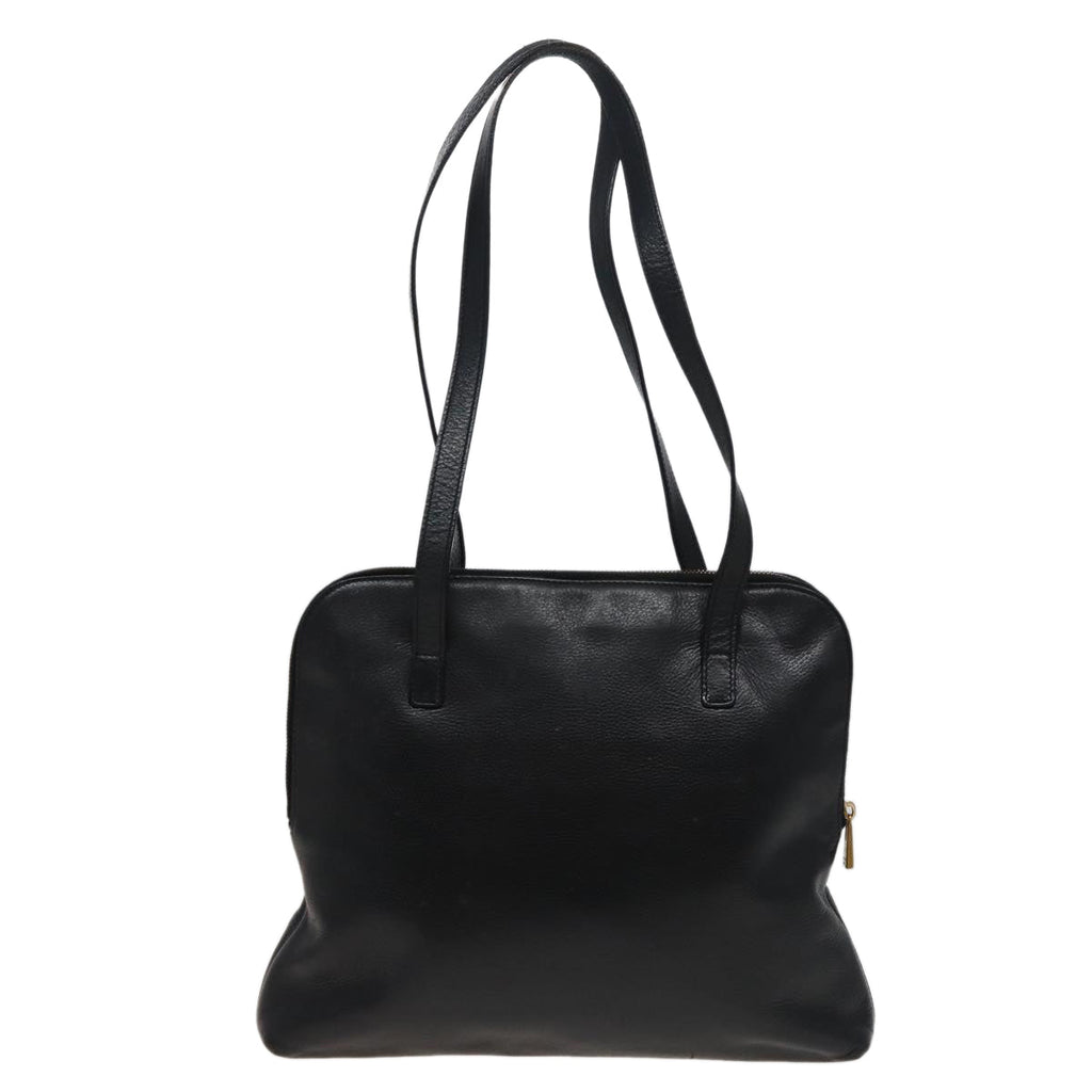 CELINE Shoulder Bag Leather Black  78547