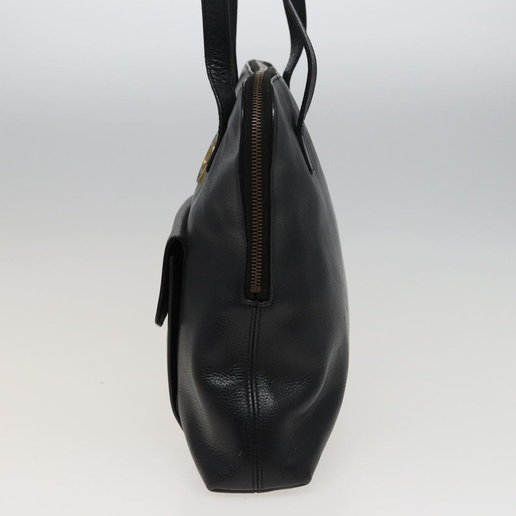 CELINE Shoulder Bag Leather Black  78547