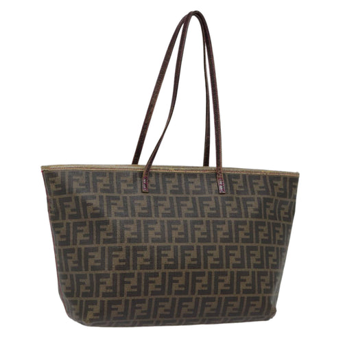 FENDI Zucca Canvas Tote Bag Brown Gold78561