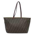 FENDI Zucca Canvas Tote Bag Brown Gold78561