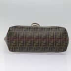 FENDI Zucca Canvas Tote Bag Brown Black gold78563