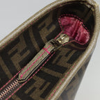 FENDI Zucca Canvas Tote Bag Brown Black gold78563