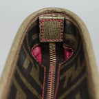 FENDI Zucca Canvas Tote Bag Brown Black gold78563