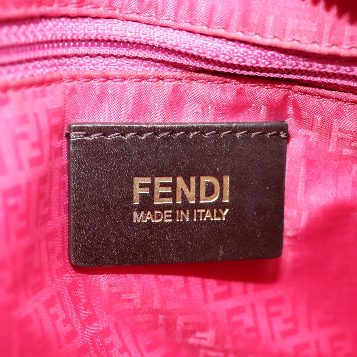 FENDI Zucca Canvas Tote Bag Brown Black gold78563