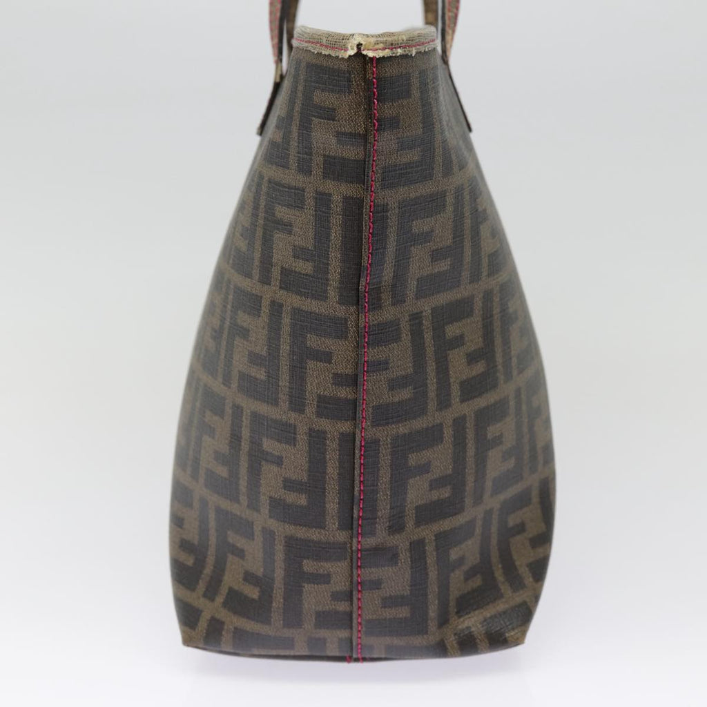 FENDI Zucca Canvas Tote Bag Brown Black gold78563