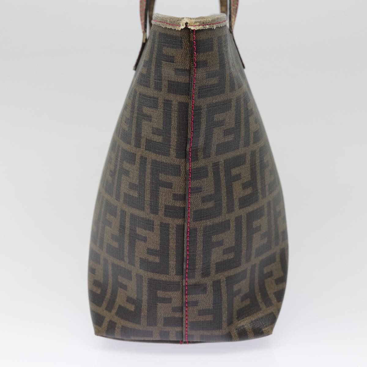 FENDI Zucca Canvas Tote Bag Brown Black gold78563