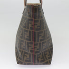 FENDI Zucca Canvas Tote Bag Brown Black gold78563