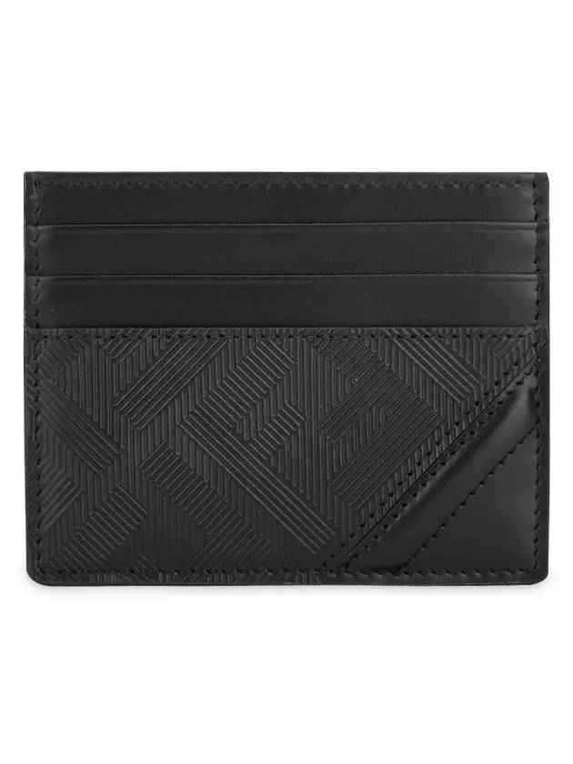Fendi Shadow Diagonal Card Wallet Black