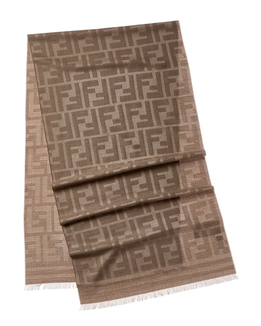 FENDI FF Logo Wool Scarf