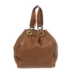 CELINE Hand Bag Leather 2way Beige  78642