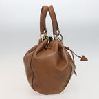 CELINE Hand Bag Leather 2way Beige  78642