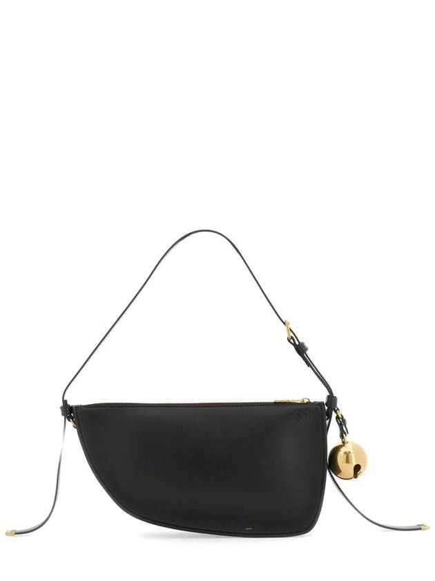 Burberry Shield Leather Small Shoulder Bag Black
