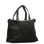 Fendi Zubo Handbag 8BH134 Black Linen Leather  Fendi
