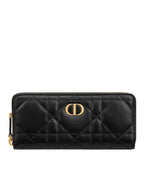 Miss Caro Voyageur Slim Long Wallet Black Dior