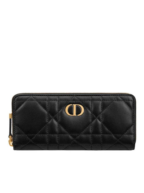 Miss Caro Voyageur Slim Long Wallet Black Dior