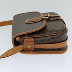 CELINE Macadam Canvas Shoulder Bag PVC Leather Brown  78765