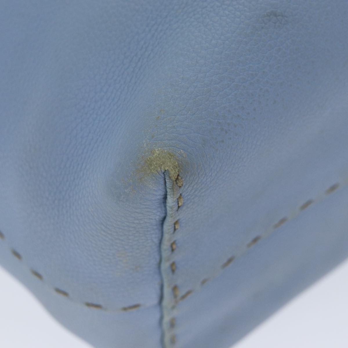 FENDI Celeria Tote Bag Leather Blue78824
