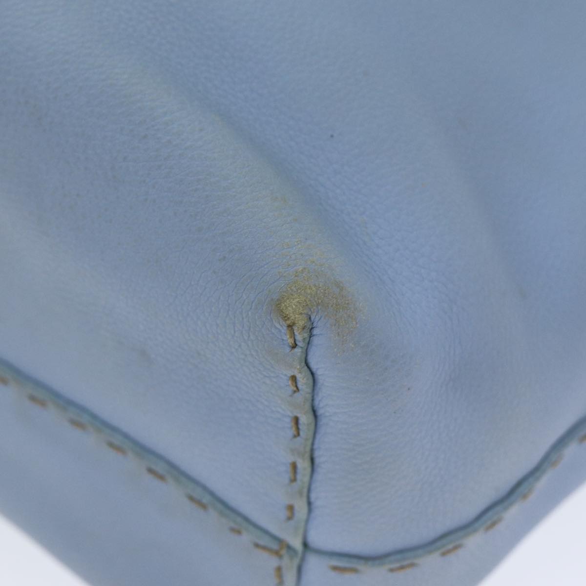 FENDI Celeria Tote Bag Leather Blue78824