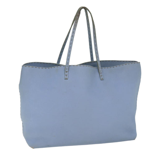 FENDI Celeria Tote Bag Leather Blue78824