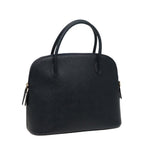 CELINE Hand Bag Leather Navy  78830