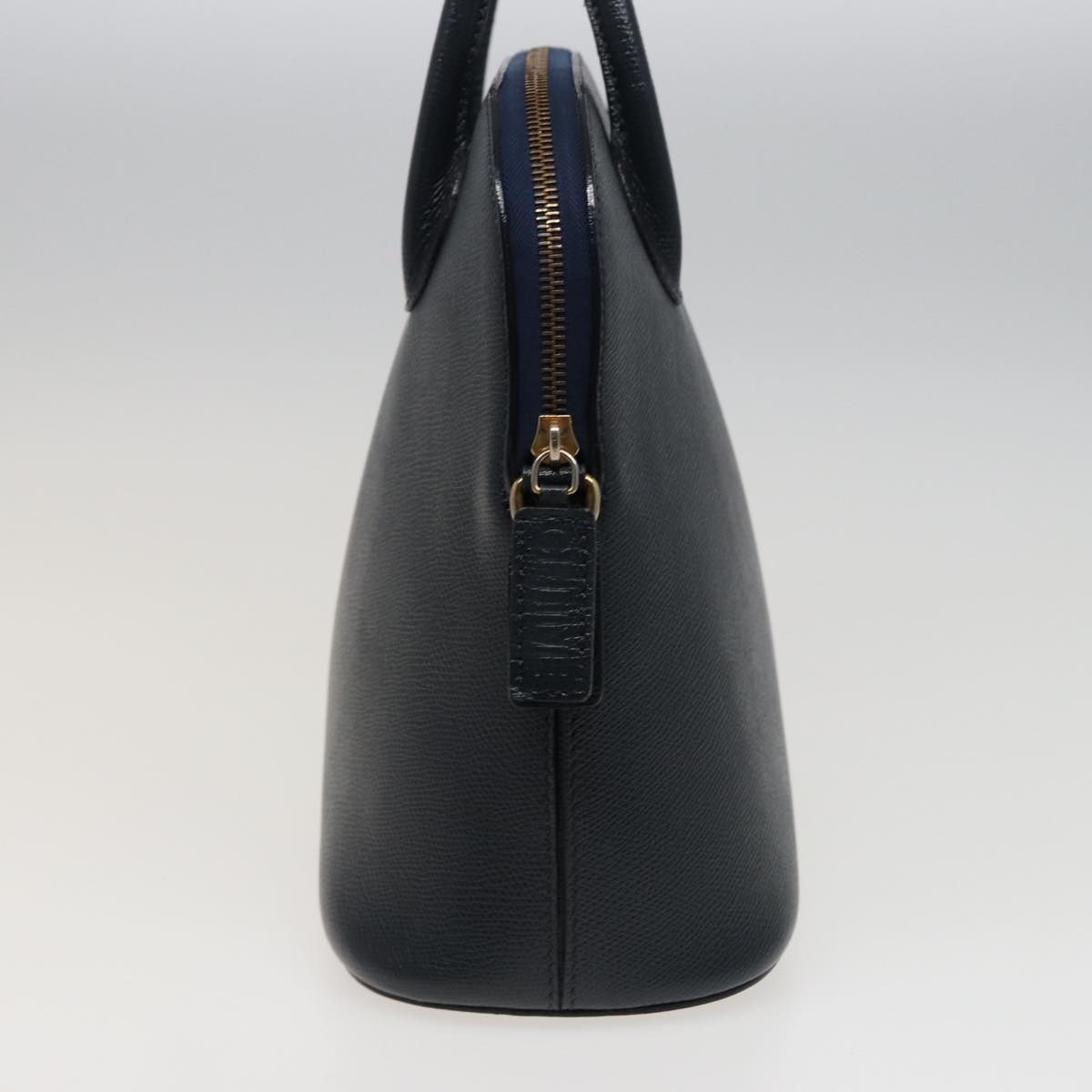 CELINE Hand Bag Leather Navy  78830