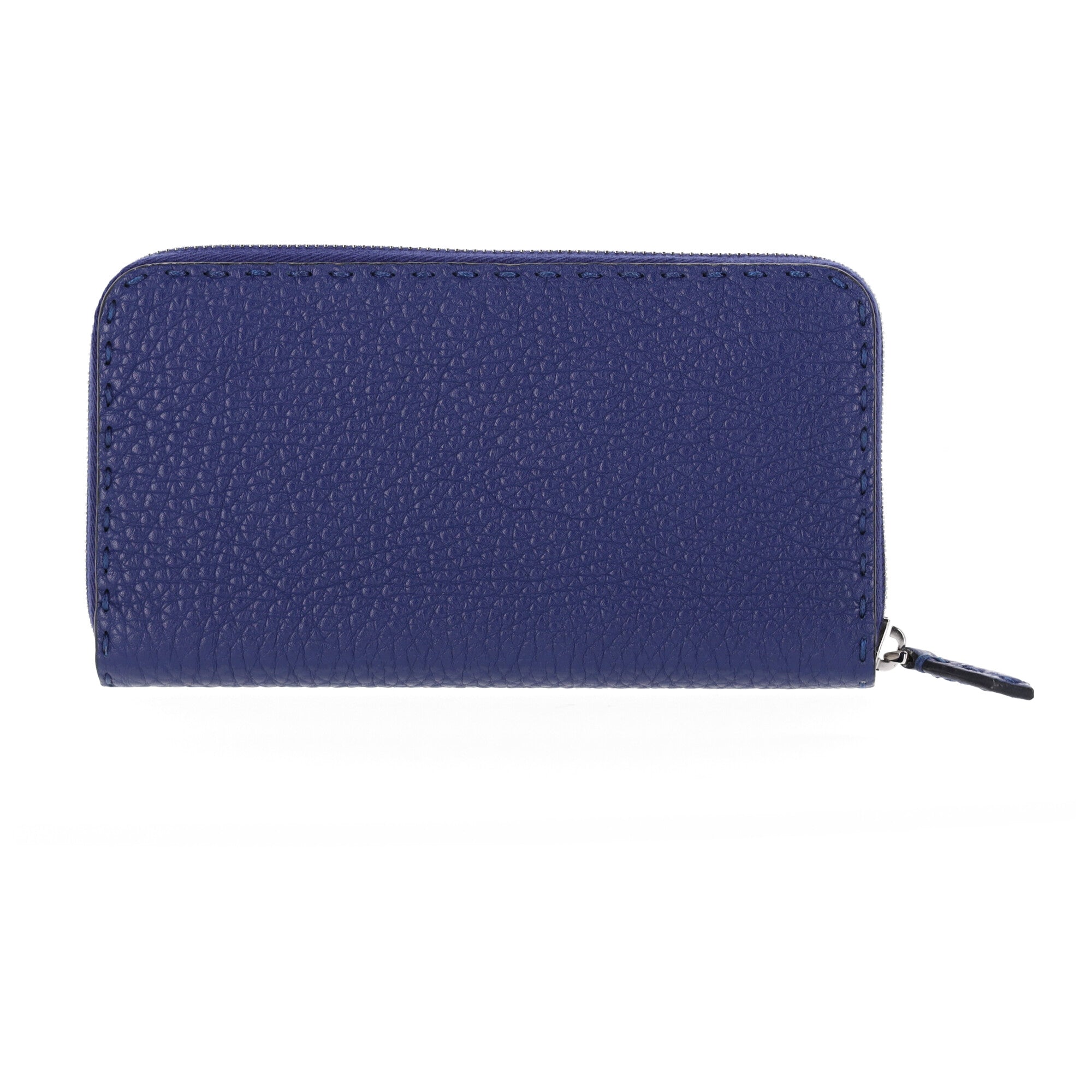 Fendi Zipped Wallet in Blue Leather