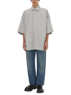 BOTTEGA VENETA Striped Overshirt with BV Embroidered - Size 48