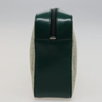 PRADA Shoulder Bag Canvas Leather Green 78960