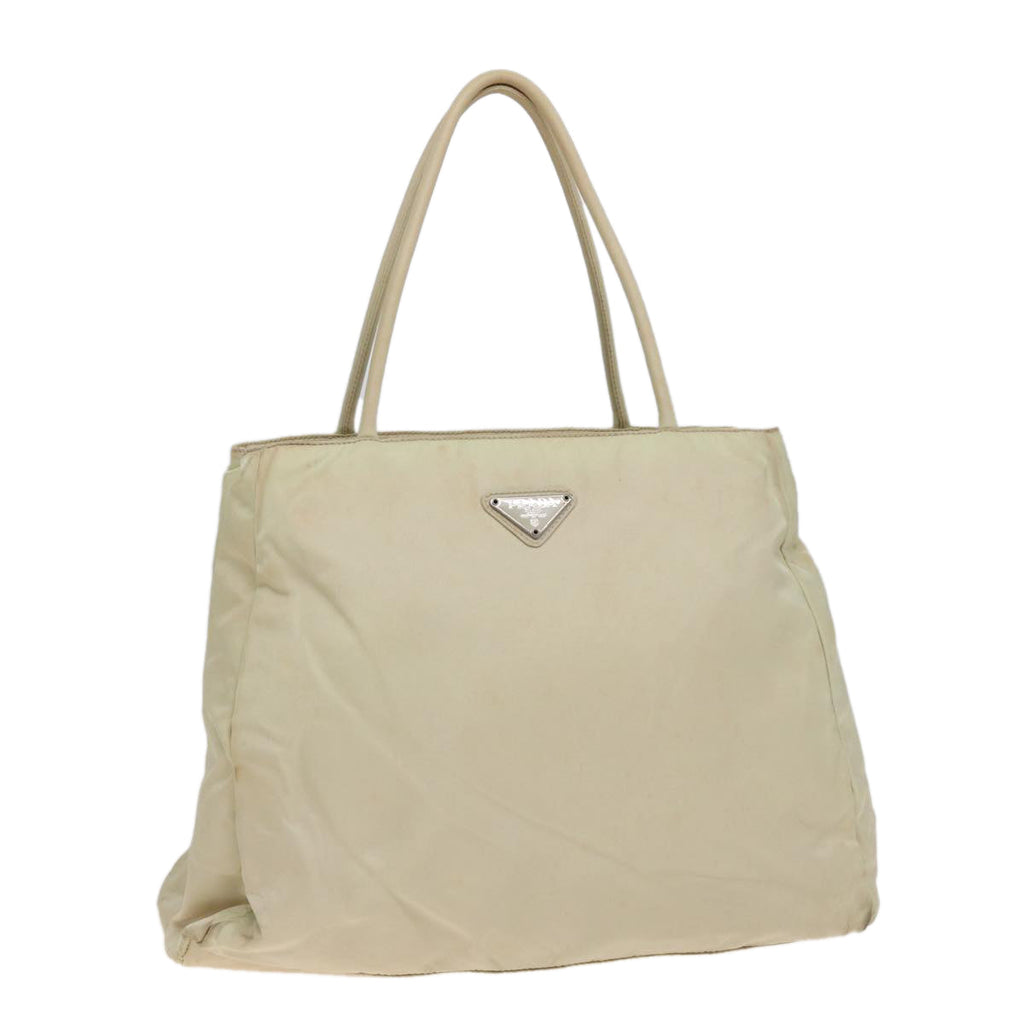 PRADA Hand Bag Nylon White 78963