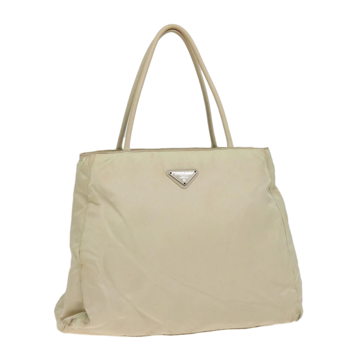 PRADA Hand Bag Nylon White 78963