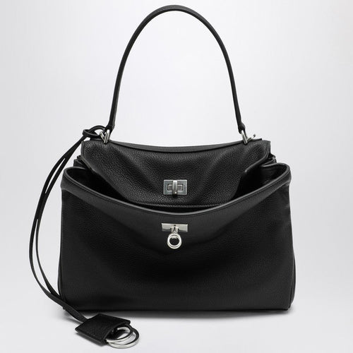 Balenciaga Smooth Black Calfskin Small Rodeo Bag Women