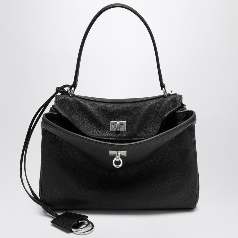 Balenciaga Smooth Black Calfskin Small Rodeo Bag Women