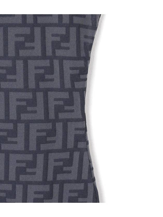 Fendi FF motif sleeveless midi dress blue