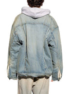 Balenciaga logo print button-up denim jacket 773805TPW53_4868