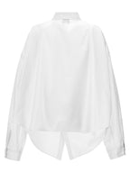 Balenciaga Women Asymmetric Shirt With Logo Embroidery