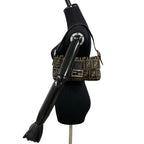 Fendi Mamma Baguette Zucca FF Leather Canvas Handbag